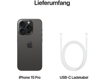 APPLE iPhone 15 Pro - 128 GB Titanium, Zwart